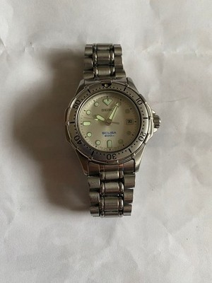 Seiko SCUBA 7N35-6000 Automatic Men's Watch Silver 37mm Good Condition