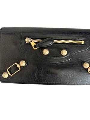 Balenciaga Black Agneau Leather Motocross Classic Money