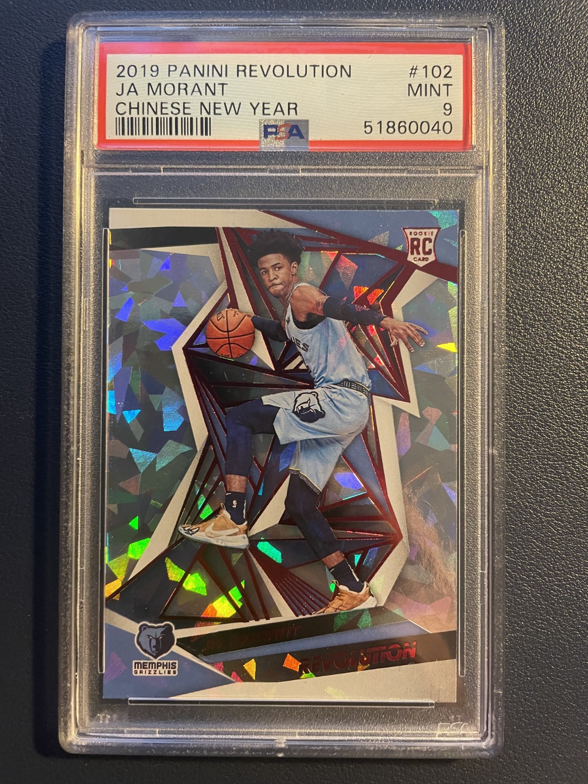 2019 Revolution Ja Morant Chinese New Year PSA 9 Rookie RC Grizzlies
