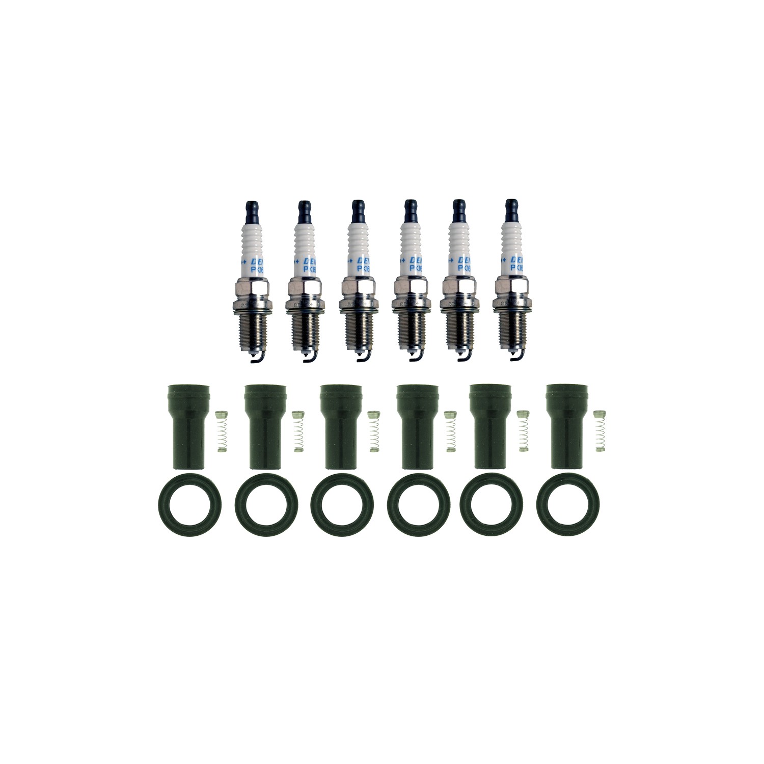 Denso 6 Double Platinum Spark Plug NGK 6 Coil Boots for Santa Fe 3.3 V6