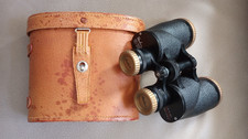 BINOLUX 8X40 BINOCULARS WITH LEATHER CASE W/COMPASS 332 FT AT 1000 YDS