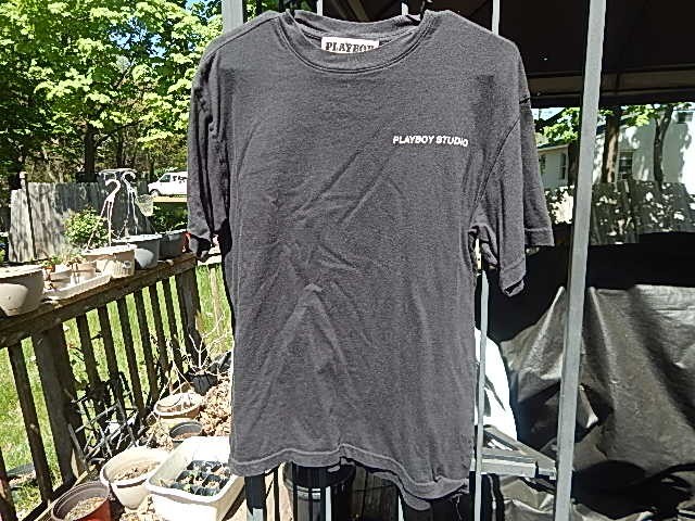 BLACK Playboy Pacsun Studio Short Sleeve 100% Cotton T Shirt Men's Size Small