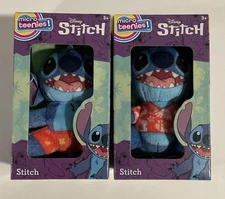 Disney Stitch 3'' Micro Teenies Plush Lot Of 2 with Shorts And Hawaiian Shirt