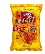 Herrs bacon Cheddar Cheese Curls 170g x 10 Bags USA Imports 6oz See Description