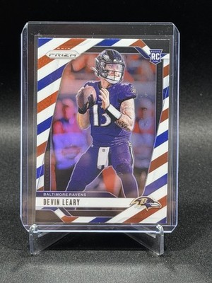 2024 Prizm Devin Leary Rookie Red White Blue # Ravens