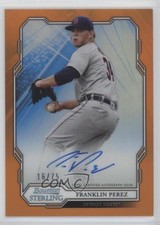 2019 Bowman Sterling Prospect Orange Refractor 16/75 Franklin Perez Auto 5x8