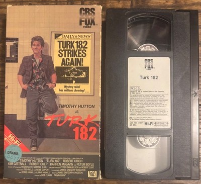 Turk 182 VHS tape 1985 CBS FOX release Timothy Hutton HTF