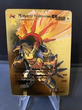Carta Esposizione Pokemon M Hybrid Typhlosion EX Gold Foil Fan Art