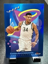 24-25 Topps Finest Giannis Antetokounmpo #250 Blue Refractor /99 Milwaukee Bucks