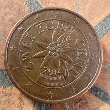 Austria 2 Euro Cent Coin Austria 2014 Circulated Coin Collectible Coin Circulated Coin