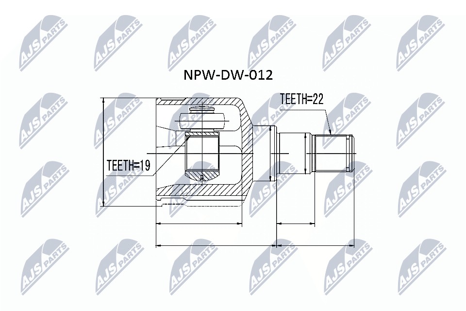 ✅Fits NTY NPW-DW-012 INNER CV JOINT ⭐UK Seller⭐ - Image 10