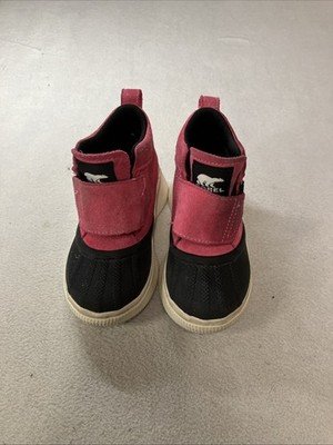 Sorel Kids' Boots Size 12 Pink Glitter Black Snow Boots