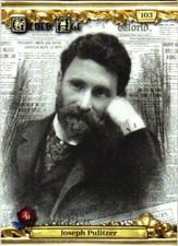 Joseph Pulitzer, Gilded Age 2022 Historic Autograph Trading Card