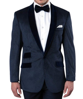Tazio Tazzio Men's Velvet Blazer Sport Coat Tuxedo Suit Shawl Lapel Jacket 38S