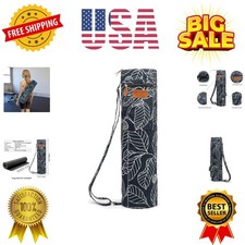 Canvas Yoga Mat Bag with Adjustable Strap Pockets, Full-Zip Travel Gym Tote...