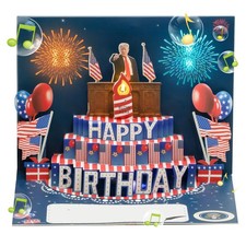 Birthday Card with Fireworks Lighting and Music - Pop Up Birthday Card with B...