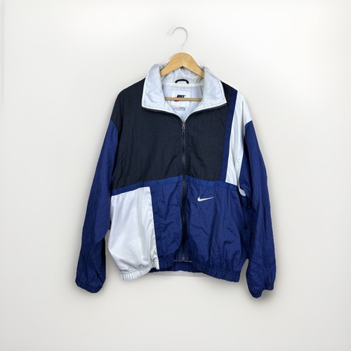 Vintage Nike Windbreaker Jacket Mens Large Full Zip Colorblock 90s