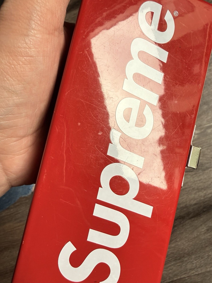 Supreme New York Small Metal Storage Box Box Logo SS17 Red