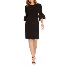 Adrianna Papell Black Dress with Bell Sleeves