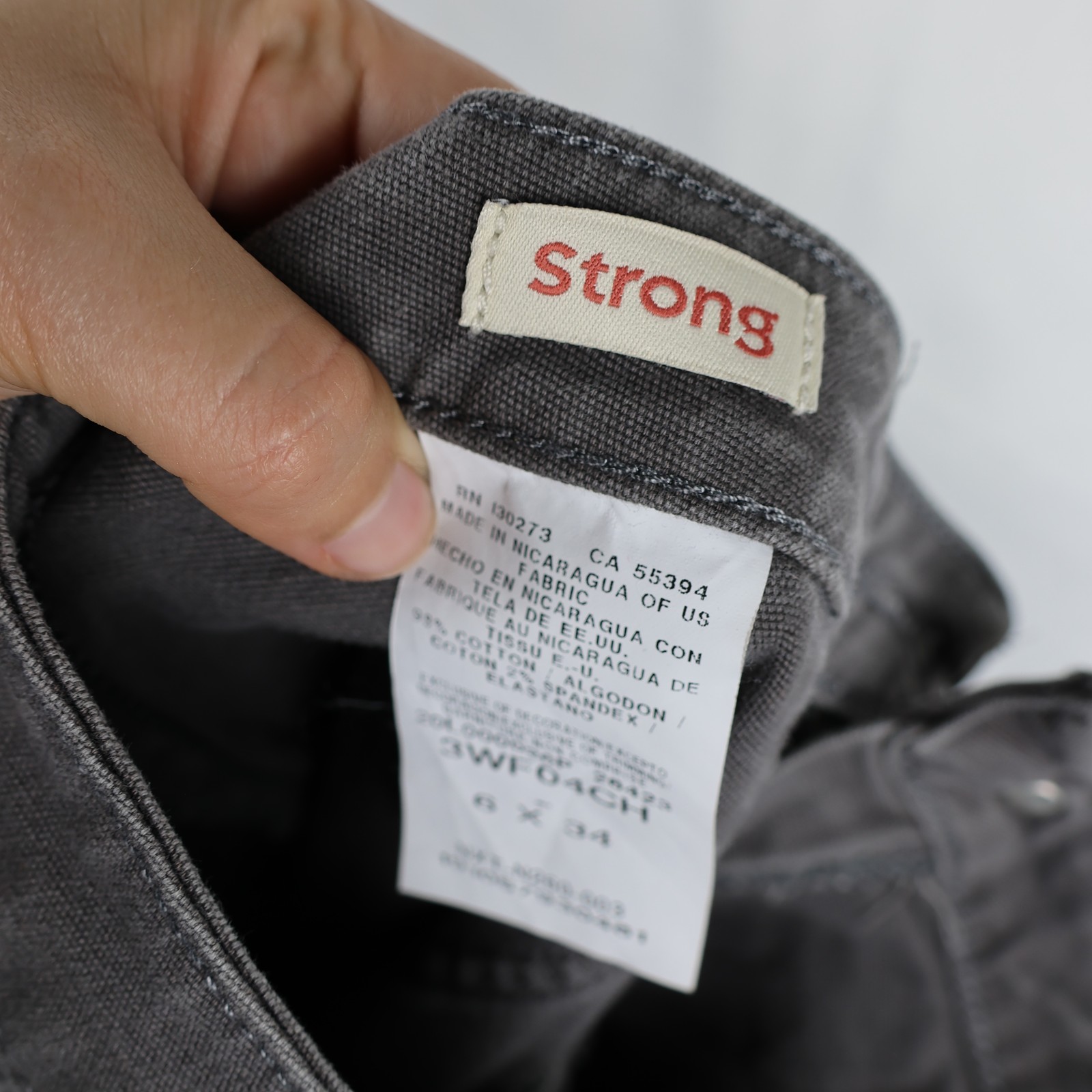 Wrangler Riggs Workwear Pants Mens 6x34 Gray Utility Strong Canvas Work Durable image 9