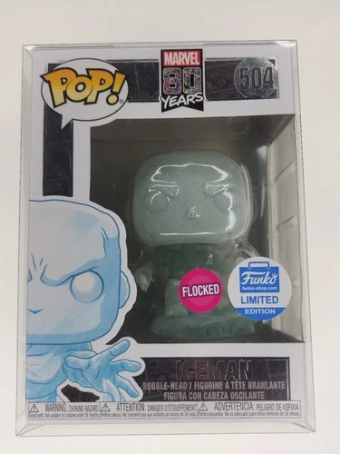 Funko Pop Iceman Flocked Funko Limited Edition Marvel 80 Years w/Protector #504