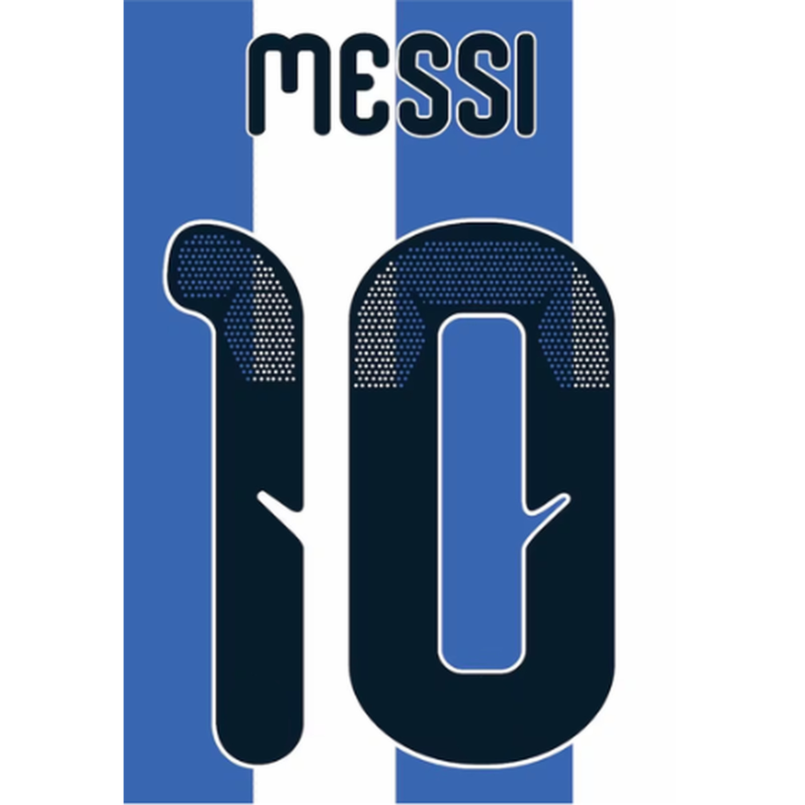Lionel Messi #10 2026 Argentina Home Football Shirt Nameset Heat Transfer