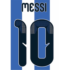 Lionel Messi #10 2026 Argentina Home Football Shirt Nameset Heat Transfer
