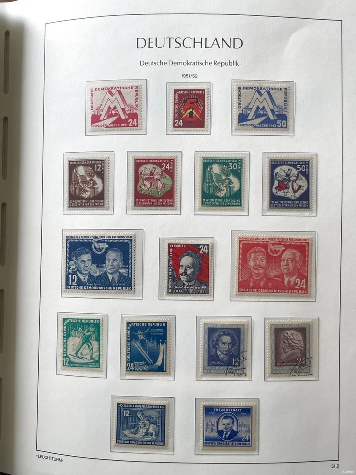 COLLECTION DDR NEUFS** ET * 1949 À 1969 DANS ALBUM LEUCHTTURM - FORTE COTE - Photo 4/4