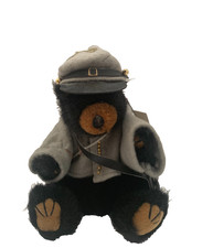 Vintage Civil War Bear Black Bears Everywhere 1993 Ty Handmade Plush 9"