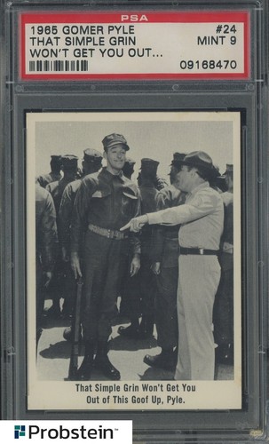 1965 Fleer Gomer Pyle #24 That Simple Grin Won't Get You Out... PSA 9 MINT