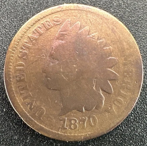 1870 Indian Head Cent Coin AG Grade