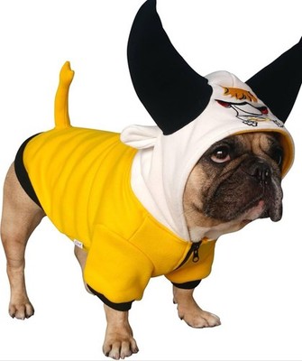 Buffalo Horn Hoodies for French Bulldogs Pugs Size L