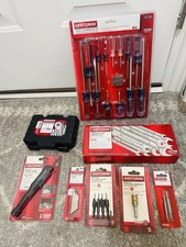 Lot Of Sears Craftsman Original Tools Screwdrivers Wrenches Socket Light 