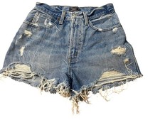 Abercrombie  Fitch Shorts Distressed Jean Denim Cut Off Size 26/2