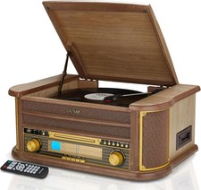 Vinyl Record Player with Speakers CD MP3 FM/AM Radio Cassette USB Denver MCR-50