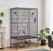 Large Sturdy Bird Cage with Stand, Trays, perches for Finch, Cockatiel, Parrot