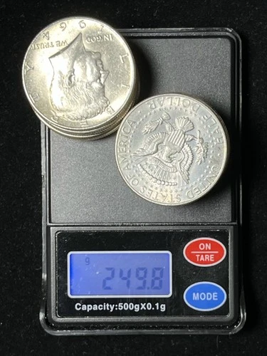 Roll of 20 1964 Kennedy Half Dollar 90% Silver Coins - Circulation Pulls - AU