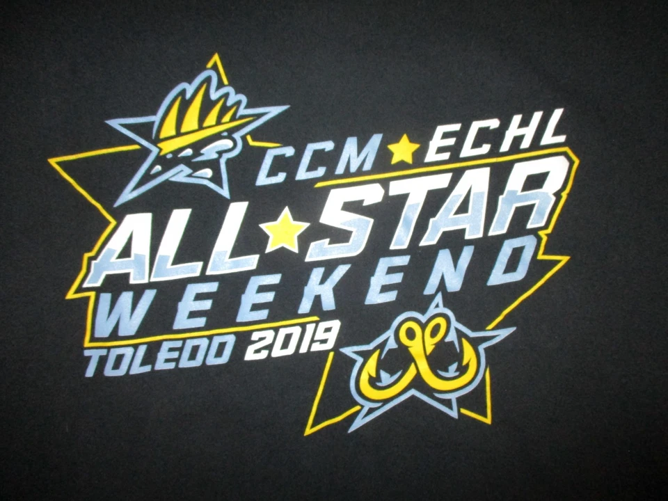 ECHL 2019 ALL STAR GAME T SHIRT Minor League Hockey TOLEDO WALLEYE Adult XL - Image 2 of 2