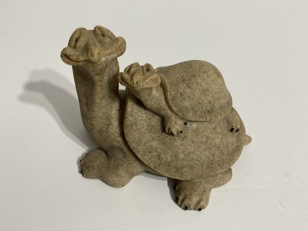 5 pc Vintage Quarry Critters Turtle Tortoise Figures Second Nature