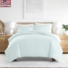 3-Piece Duvet Cover Set King Hypoallergenic Microfiber Easy Care Soft Durable US