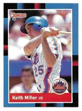 KEITH MILLER 1988 DONRUSS ROOKIE CARD NEAR MINT+ CONDITION. rookie card picture