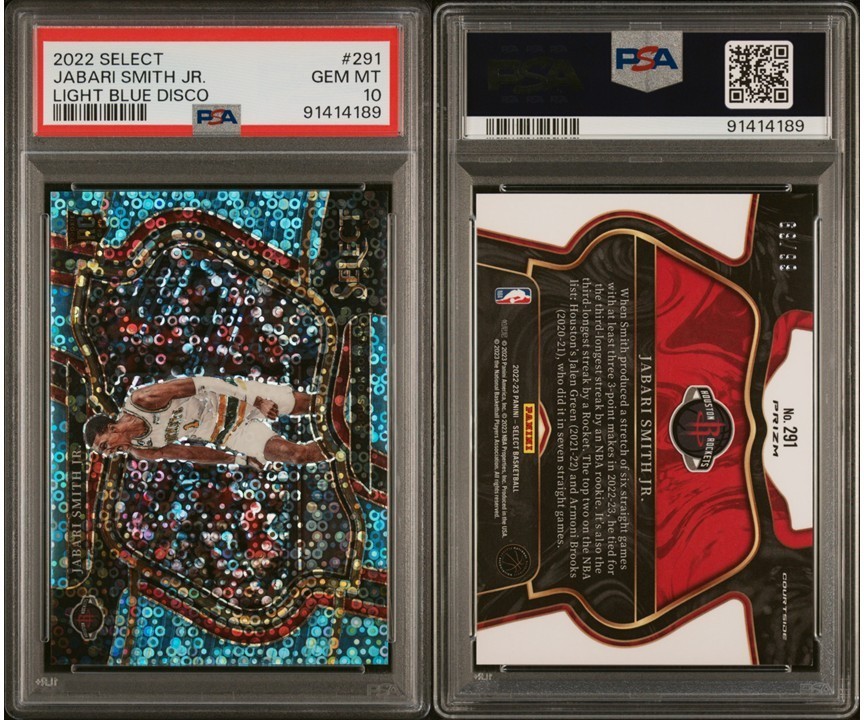2022 Select - Jabari Smith Jr. - Light Blue Disco - Courtside - #69/99 - PSA 10
