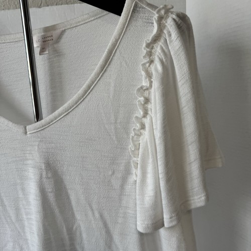 Camicia donna Lauren Conrad taglia, extra large svolazzante, maniche, bianco - Foto 3 di 6