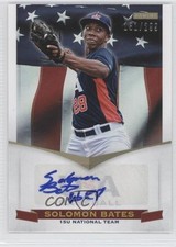2012 USA Baseball National Team 15U Signatures 131/299 Solomon Bates #4 Auto 2d9