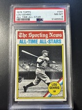 1976 Topps - The Sporting News AllTime All-Stars Lou Gehrig #341