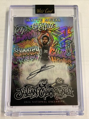 Artist Proof Auto True 1/1 GRAFFITI 2026 WILD CARD  JULIAN CHAMPAGNIE SPURS