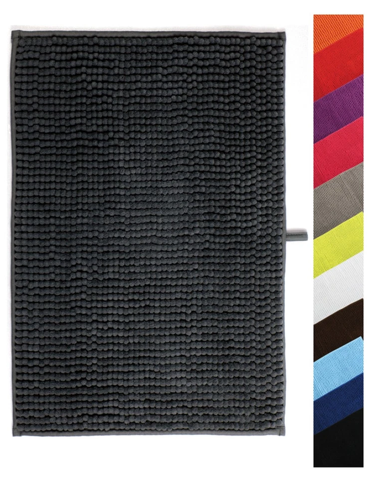MSV Chenille Badematte Badteppich Badvorleger Duschvorleger Badeteppich weich - Bild 2 von 4