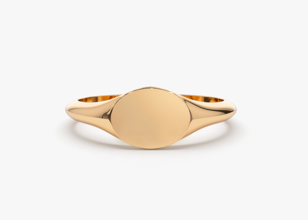Customized Name Ring Vintage Brass Signet Ring Birthday Gift For Men & Women