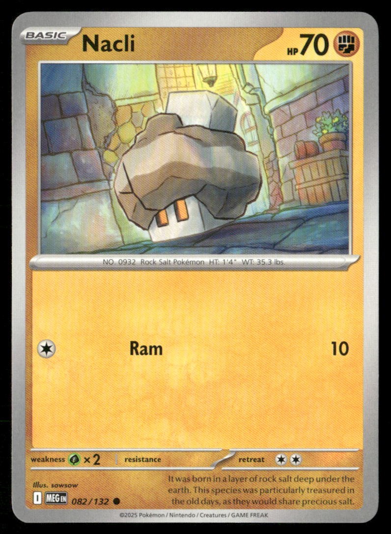 Nacli 082/132 ME01 Mega Evolution C NM Pokémon — English