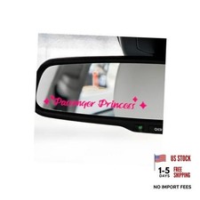 5 PCS Passenger Princess Stickers, Funny Letter Automotive Vanity Mirror Pink